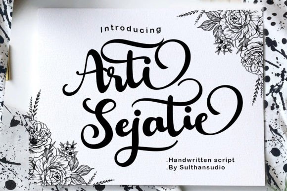 Arti Sejati: A Bold Script Typeface for Editorial Design