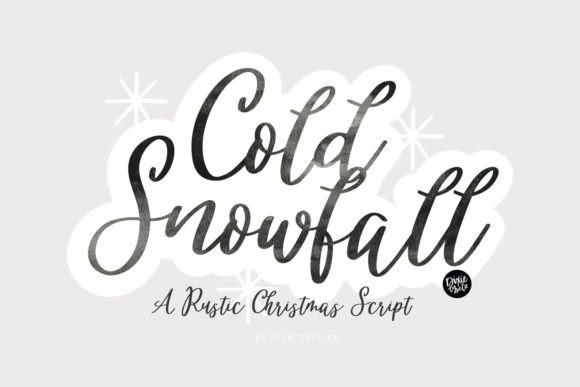 Cold Snowfall Font for Winter Campaigns