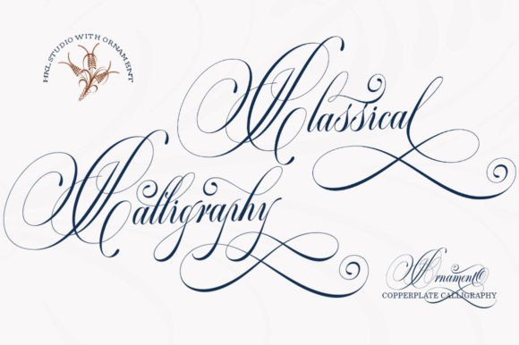 Elevate Brand Visuals with Classical Calligraphy Typeface