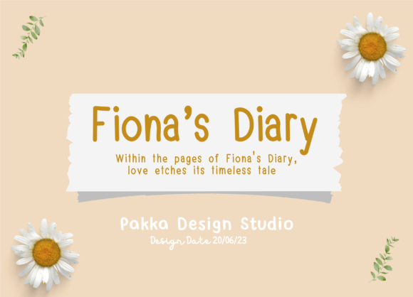 Fionas Diary Font: Elevating Small Business Branding