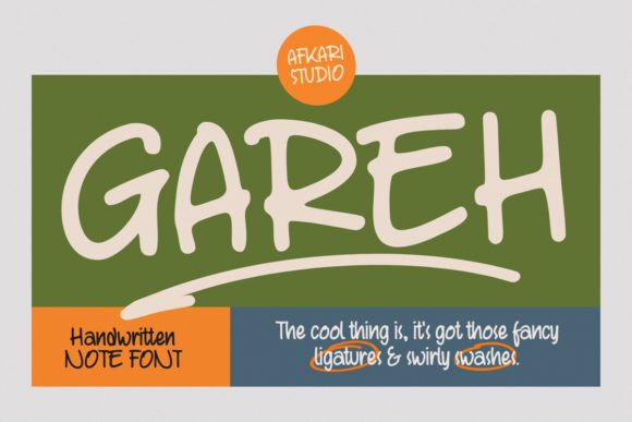 Gareh Font for Handmade Product Design