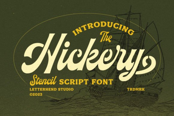 Hickery: The Stencil Script Font for Bold Campaigns