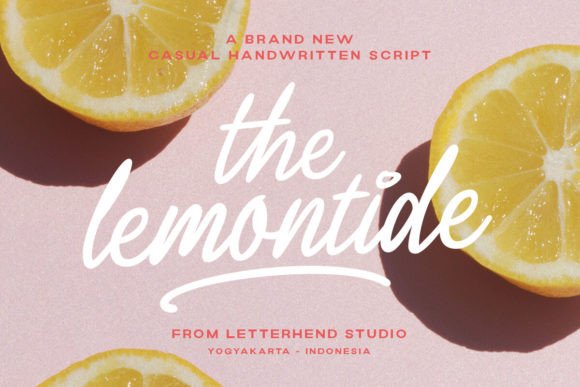 Lemontide: The Script Handwritten Font for Catchy Designs