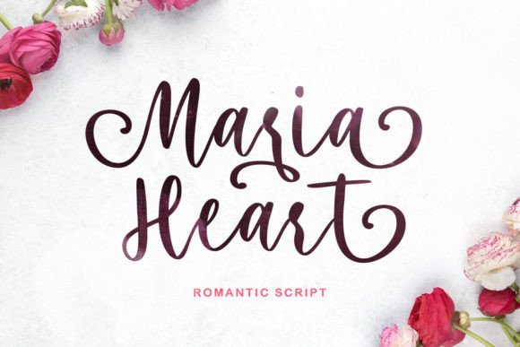 Maria Heart Font for Sweet Handmade Designs