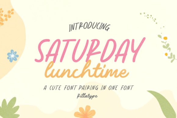 Saturday Lunchtime Font for Editorial Design