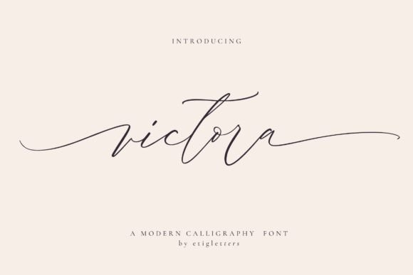 Victora: A Refined Script Typeface for Editorial Design