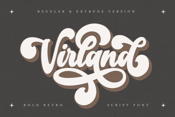 Virland Font: Bold Retro Script for Makers