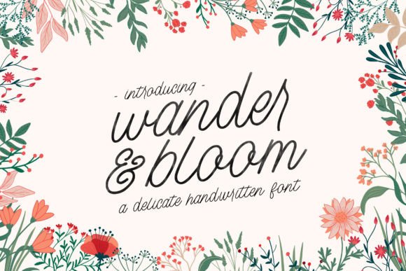 Wander and Bloom Font Review for Branding